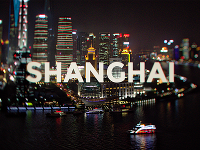 Shanghai Still timelapse titling typography video