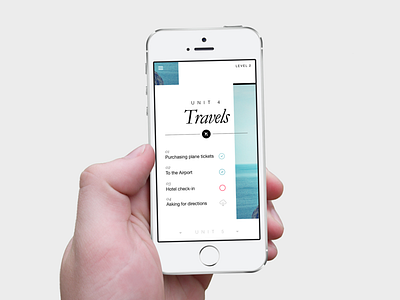 Travels app learning minimal mobile ui