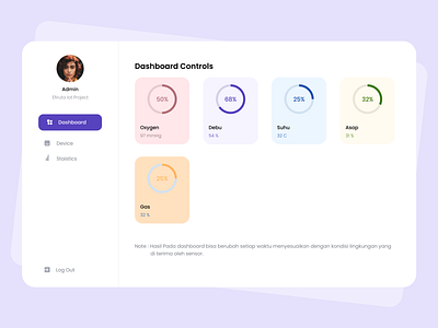 Dashboard Control IOT app branding clean dashboard design flat graphic design illustration logo ui ux