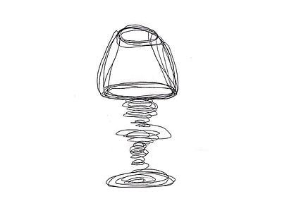 Lamp Illustration freehand drawing hand drawn lamp