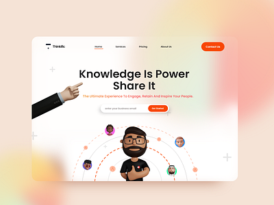 Thinkific Website Design 3d 3d design app design design dribbble graphic design landing page playoff ui ui design ux ux design ux designer web design website website design