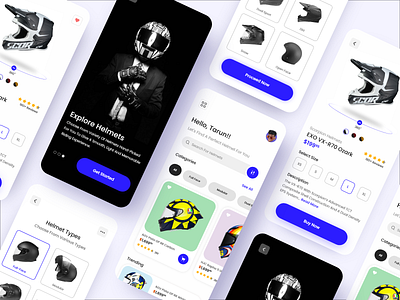 Helmets Store App Design