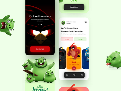 Angry Birds Guide App adobe adobe xd angry birds angry birds app animation app app design birds graphic design guide motion graphics ui ux uxdesign web design