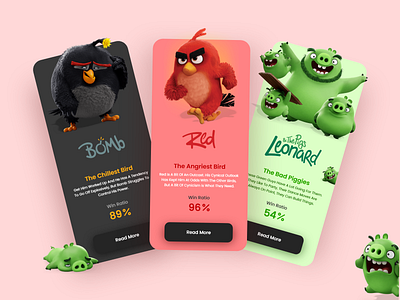 Angry Birds Guide App adobe adobe xd angry angry birds angry birds guide app app design bird birds guide ui ux uxdesign web design