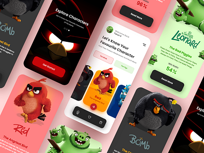 Angry Birds Guide App adobe adobe xd angry angry birds animation app design birds graphic design guide logo motion graphics ui ux uxdesign web design