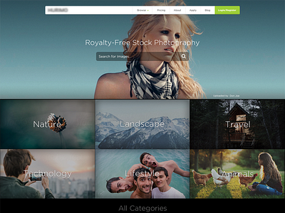 Stock Photography Website Concept