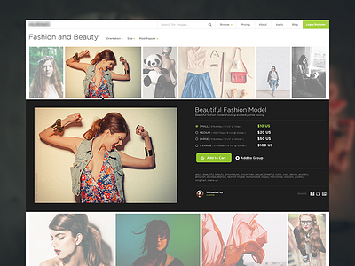 Category Page app branding category clean color scheme fashion flat grid interface photography ui webdesign