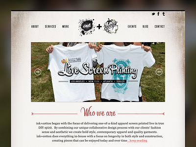 Ink + Cotton - Case Study art direction creative hipster redesign responsive typography website