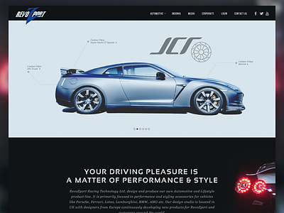 Automotive Website Design animation automotive branding clean creative design flat illustration ui ux web design website