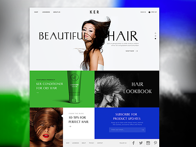 KER Homepage Update animation art direction branding design flat hair illustration ui ux web design website