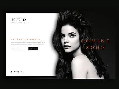 Coming Soon Page Concept black branding coming soon design fashion product ui ux website