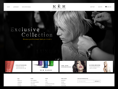 KER Final Homepage & Shop animation black branding design fashion hair ui ux web design website