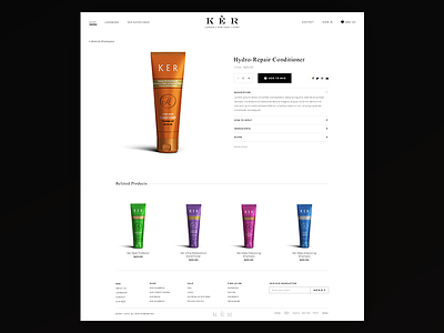 KER Product Page app black branding design ecommerce product shop ui ux website