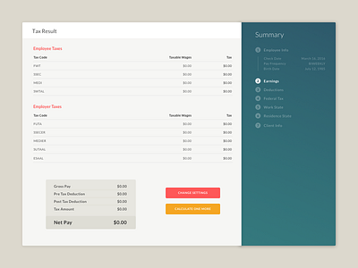 Tax Calculator App app branding calculator card dashboard design material ui ux website