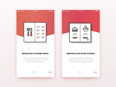 Tiffinity Walkthrough Screen Exploration app branding card illustration ios mobile ui ux walkthrough