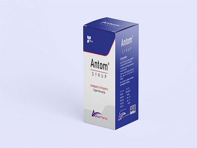 'Antom' Medicine Box Packaging Design box design brand identity branding design graphic design logo medicine packet package packaging packaging design product packaging ui