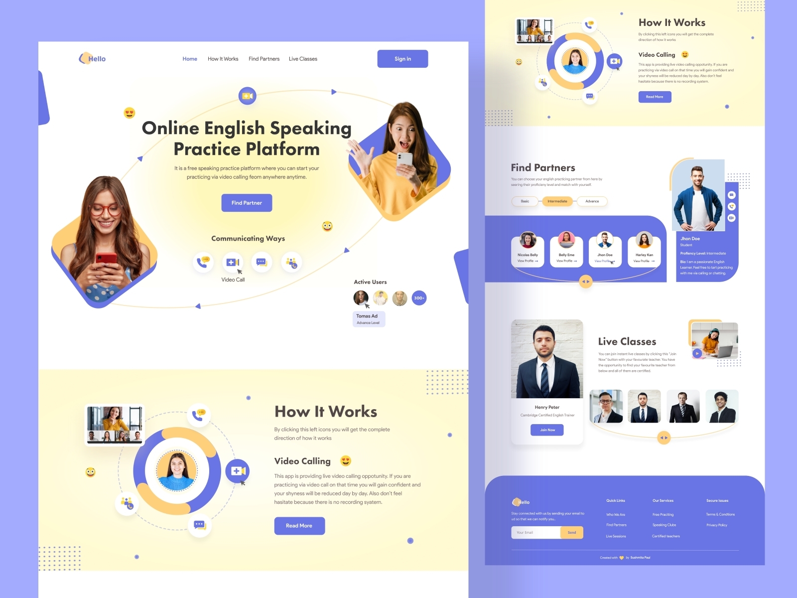 english presentation website