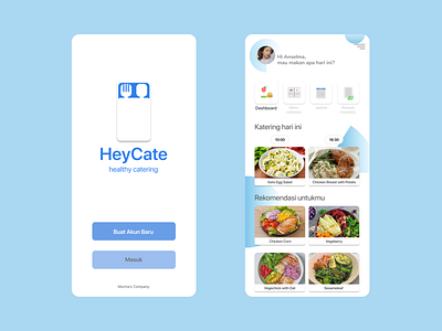 HeyCate App app design food app logo mobile app mobile ui ui