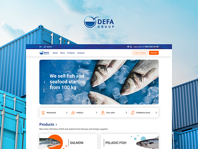 Fish and seafood wholesales website redesign