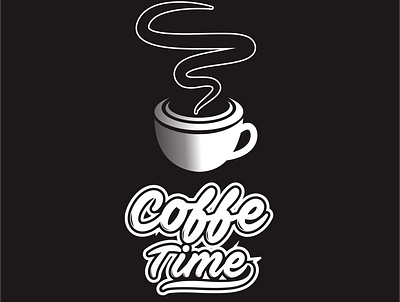 Coffe Time design flat vector