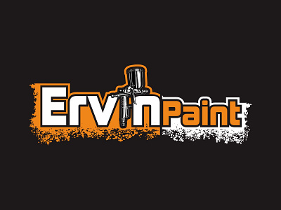Ervin Paint branding design flat logo vector