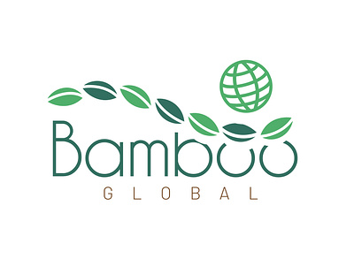Logo design for Bamboo Global branding design flat logo minimal typography vector