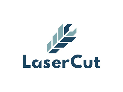 Logo design for LaserCut branding design flat logo minimal typography vector