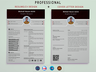 Resume and Cover Letter Design ashik985 mehedi hasan ashik professional resume resume