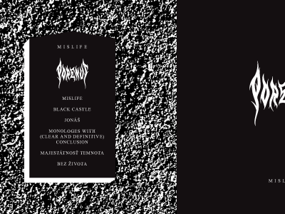 Porenut CD booklet / lettering black metal booklet dark lettering typography
