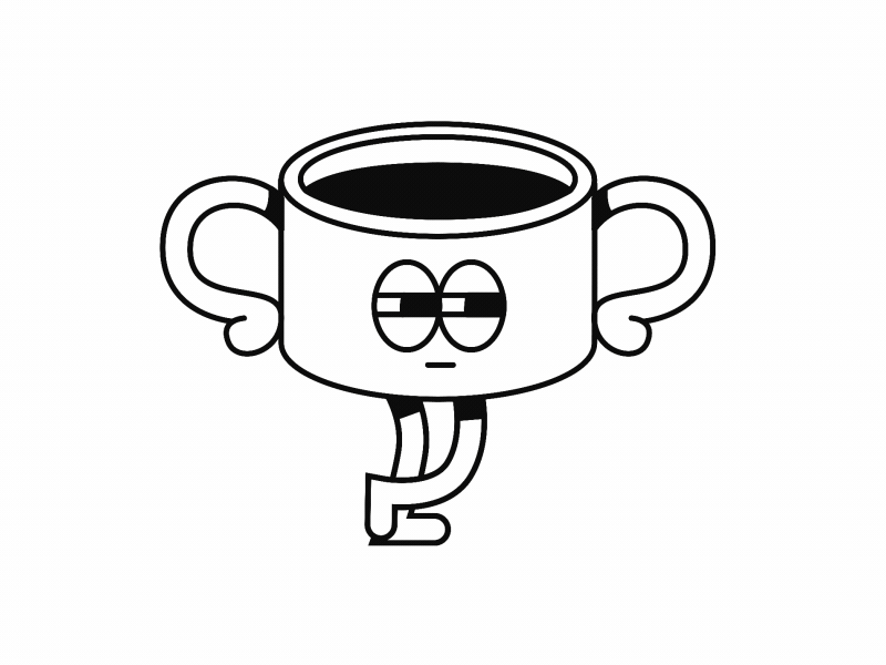 Suspicious mug 2d 2d animation animation art character design children design flat illustration illustrator mug