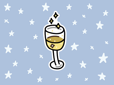 New Year sticker 2d art character design design funny illustration newyear sticker