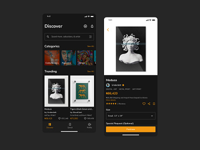 Cela app art design product ui uiux ux