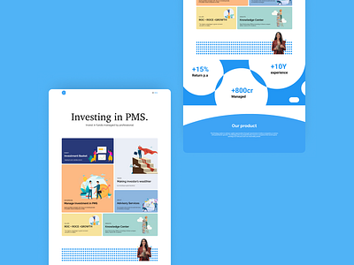 landing page : investing in PMS logo ui