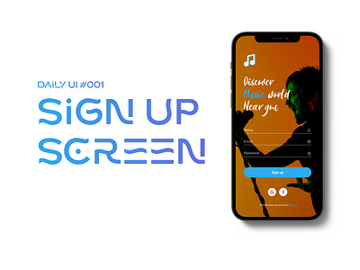 Sign up for music concert #Daily UI 001 daily ui logo ui