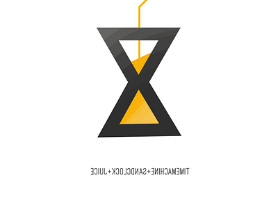 time machine + sandclock + juice branding design icon illustration illustrator logo minimal typography vector