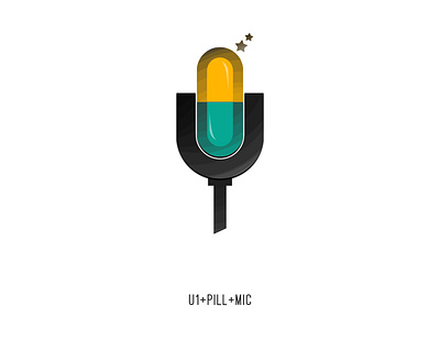 mic +U!+pill app branding design icon illustration logo typography ui ux vector