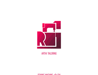 sewing machiine + arthi art branding design icon illustration illustrator logo minimal typography vector