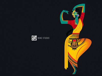 Bharathanatyam concept art conceptdesign design illustration illustrator photoshop art ui vector web