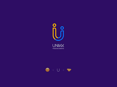 Unikk - Food & Events Logo branding concept graphic design icon logo ui