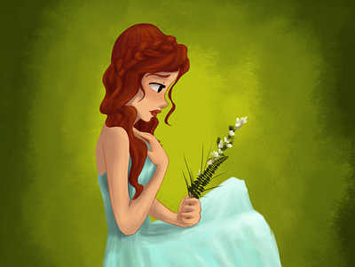 forest girl design girl illustration magic