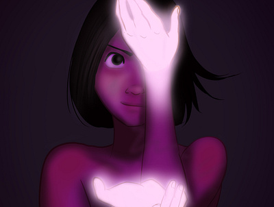 magic art design fantasy girl illustration