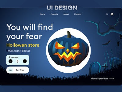 Hollowen Gift Store UI Design graphic design logo ui ux