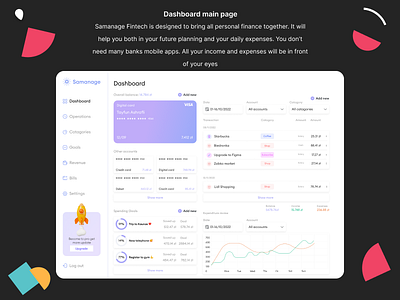 Finance Management Dashboard -SaaS Platform dashboard saas dashboard