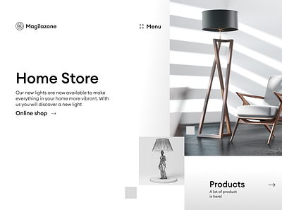 Furniture Magazine Landing Page UI Design landing page site design ui ui design web design