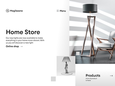 Furniture Magazine Landing Page UI Design