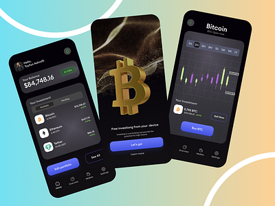 Cryptocurrency Exchange - Mobile app aplication cryptocurrency design mobile app ui