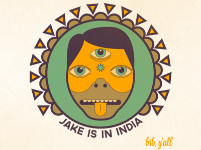 In India color eyes face illustration india ok okc oklahoma city personal simple stroke