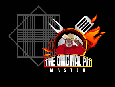 Pit master design illustration logo vector