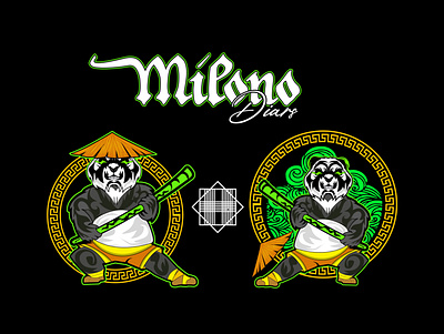panda mascot branding illustration logo vector