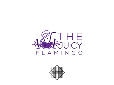 juicy Flamingo illustration logo vector